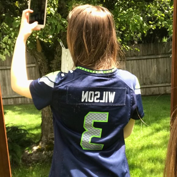 Russell Wilson On Field NFL Jersey - Picture 2 of 4